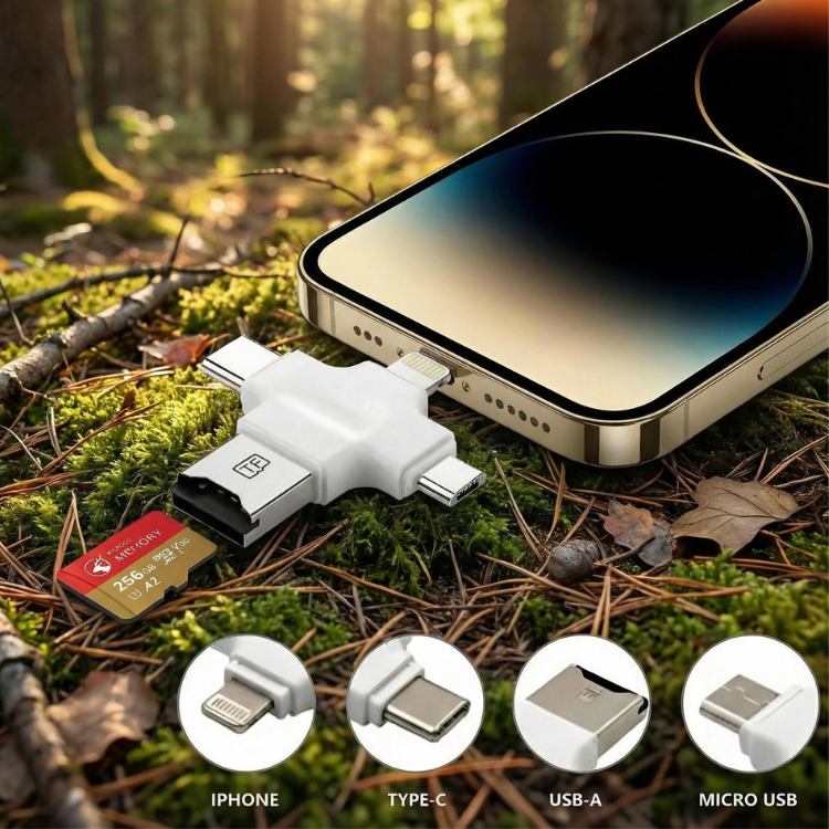 SD- und microSD-Kartenleser 4-in-1